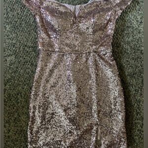Elegant Sequin Off-Shoulder Dress